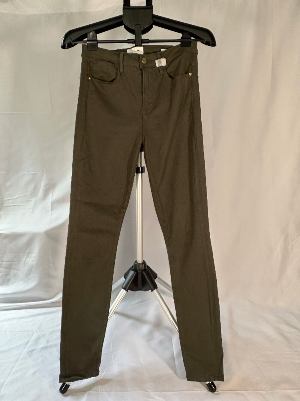 Frame Olive Green Skinny Jeans